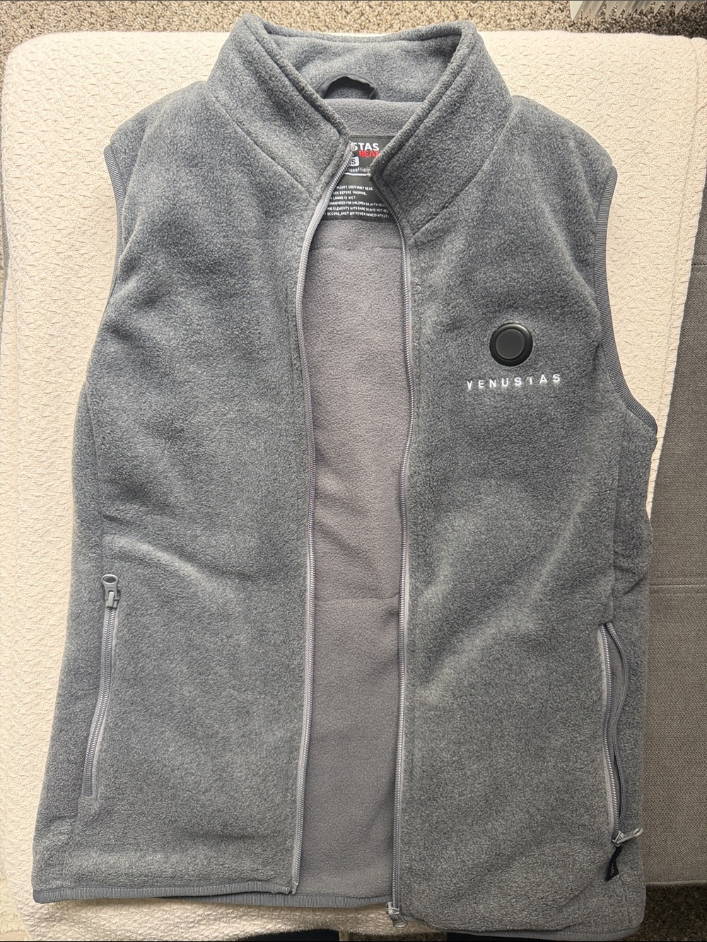 Venustas Heated Gray Fleece Vest